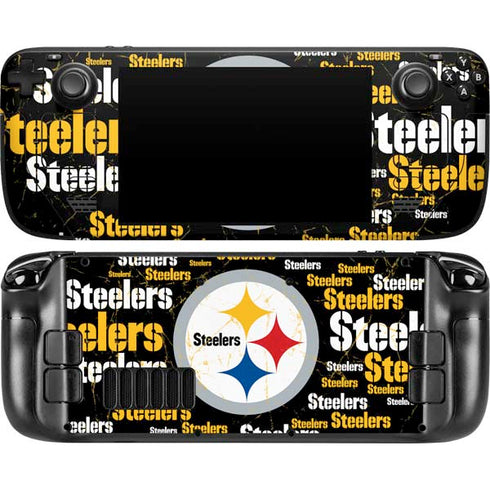 NFL Pittsburgh Steelers Black Blast Steam Deck Handheld Gaming Computer Skin